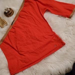 Burberry London off shoulder shirt.